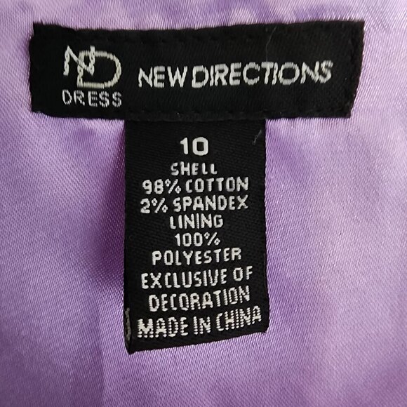 New Directions Dress 10 Sleeveless Fit & Flare Watercolor Floral Cotton - Picture 5 of 7